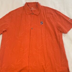 Tommy Bahama Orange Casual Button Down Shirt